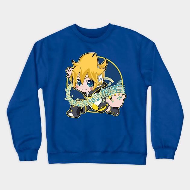 Chibi Kagamine Crewneck Sweatshirt by WarGreymonZero